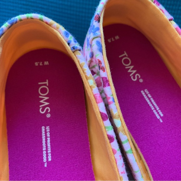 TOMS Alpargata Parfait Pink Repreve Flower Fields Quilted Knit - Picture 11 of 13